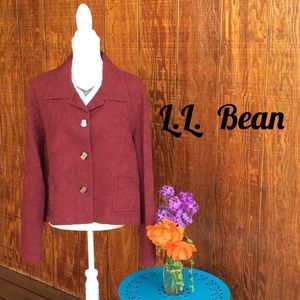 L.L. Bean Brocade Pattern Crop Jacket